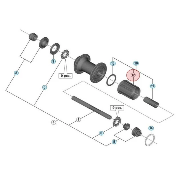 Corps De Cassette Shimano 105 FH-5800 - 10/11 Vitesses 1 Corps De Cassette Shimano 105 FH-5800 - 10/11 Vitesses