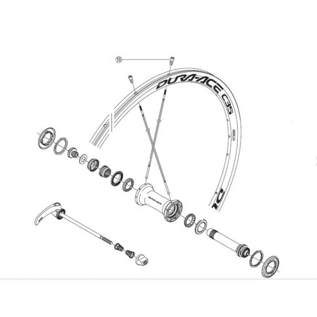 Ecrou Shimano Y012Z4075 - (X1) 1 Ecrou Shimano Y012Z4075 - (X1)